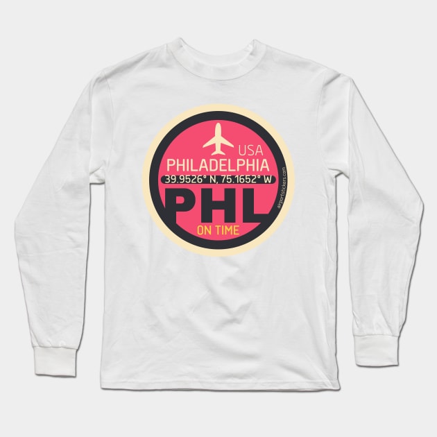 Pink Philadelphia Long Sleeve T-Shirt by Woohoo